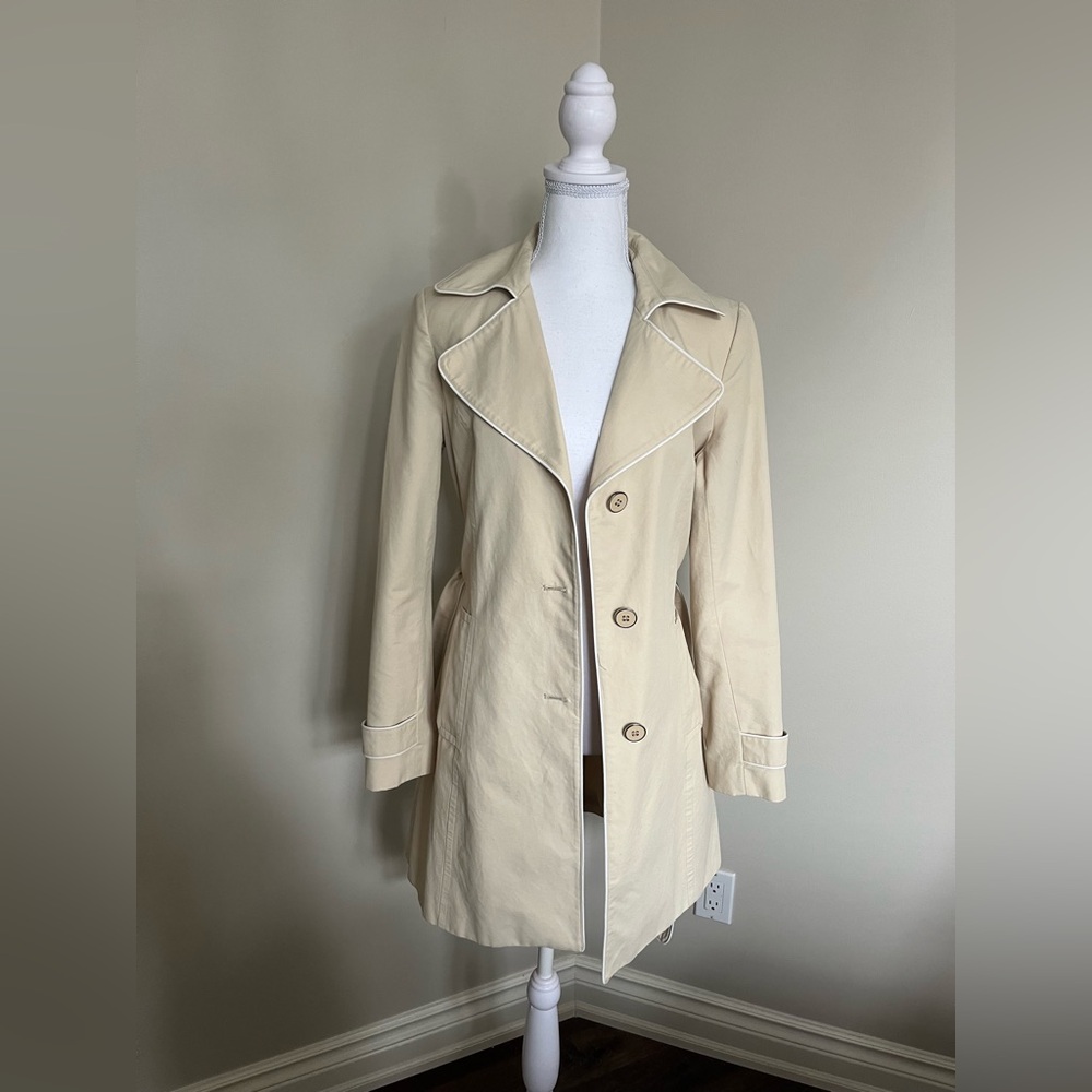 Tommy Hilfiger Cream Women's Trench Coat